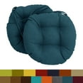 thumbnail image 2 of Blazing Needles 16-inch Round Indoor/Outdoor Chair Cushions (Set of 2) Tangerine Dream, 2 of 5