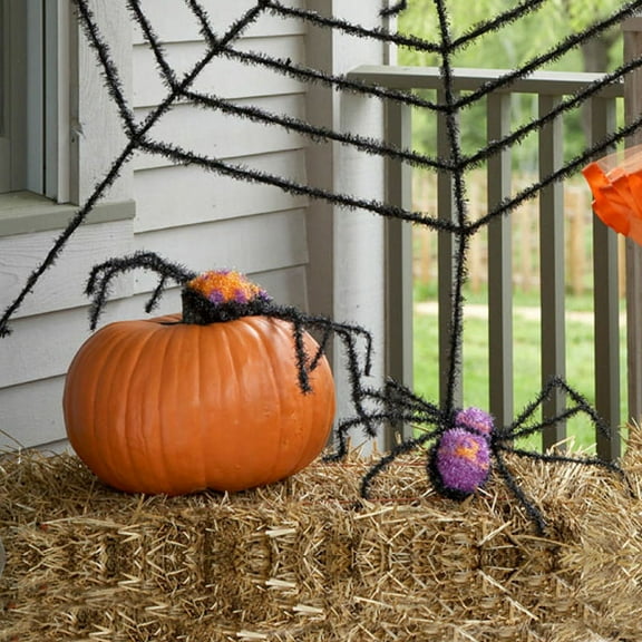 Giant Spiders, set of 2, 5X6.5X6.5 Inches