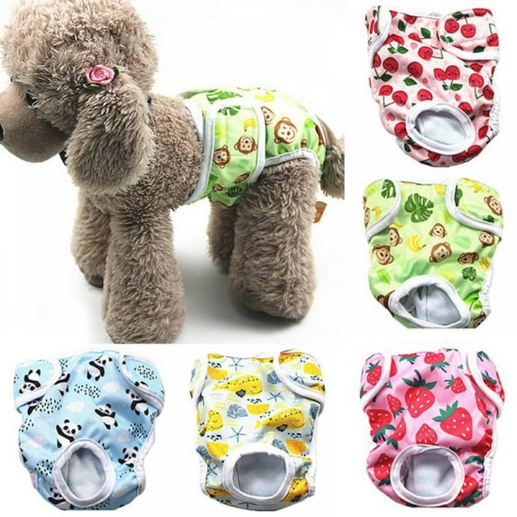 Dog Panties for Dogs Physiological Diapers Dog Panties Cartoon Shorts, Washable Reusable Female Dog Menstrual Pants for Small, Medium Large Dogs