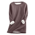 thumbnail image 2 of Antinious Women Plus Size Sweatshirt Fall Winter Pullover Warm Trendy Long Sleeve Crewneck Maxi Cut Fleece Lined Solid, 2 of 5