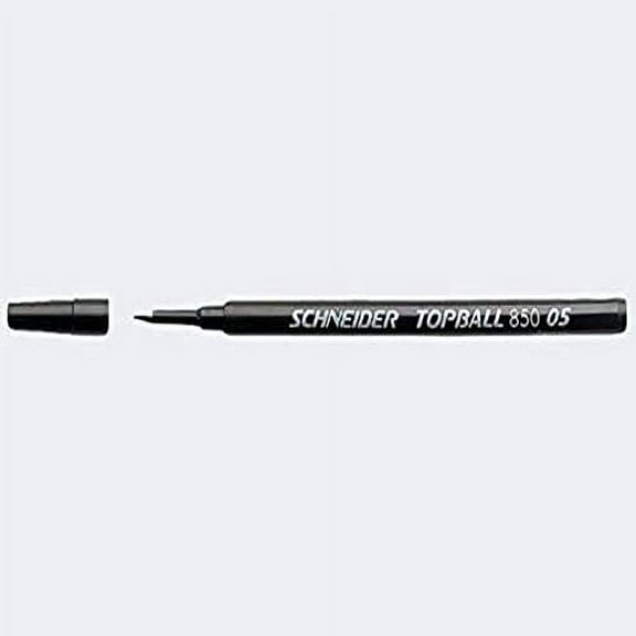 Schneider Topball 850 Rollerball Refill, Conical Point. 0.5 mm, Black Ink
