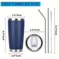 thumbnail image 5 of 8/12/24pcs 20oz Stainless Steel Insulated Tumblers Bulk, Double Wall Vacuum Travel Mugs with Lid & Straw, Thermal Cups for Hot & Iced Coffee & Drinks, 5 of 24