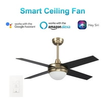 Indoor Ceiling Fan 52inch 4 Blades with LED Light and Smart Wall Control