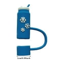 thumbnail image 2 of Silicone Straw Covers Compatible with 20-40oz Cups - 10mm Leak Proof Straw Toppers for Tumblers with Handle Design - Blue, 2 of 3