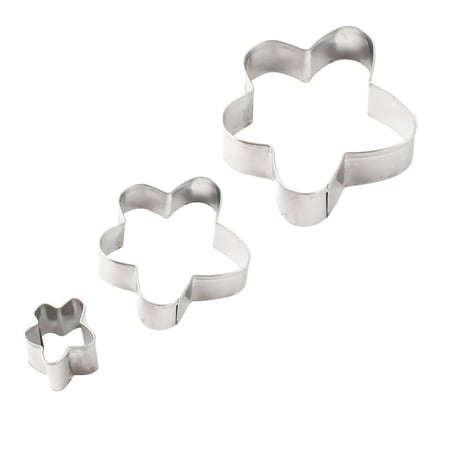 Flower Cutter - Household Metal Flower Shaped Baking Cake Cookie Handmade DIY Mold Cutter 3 in 1