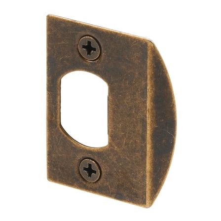 Prime-Line Defender Security 2.25 in. H Antique Brass Brown Steel Latch Strike Plate