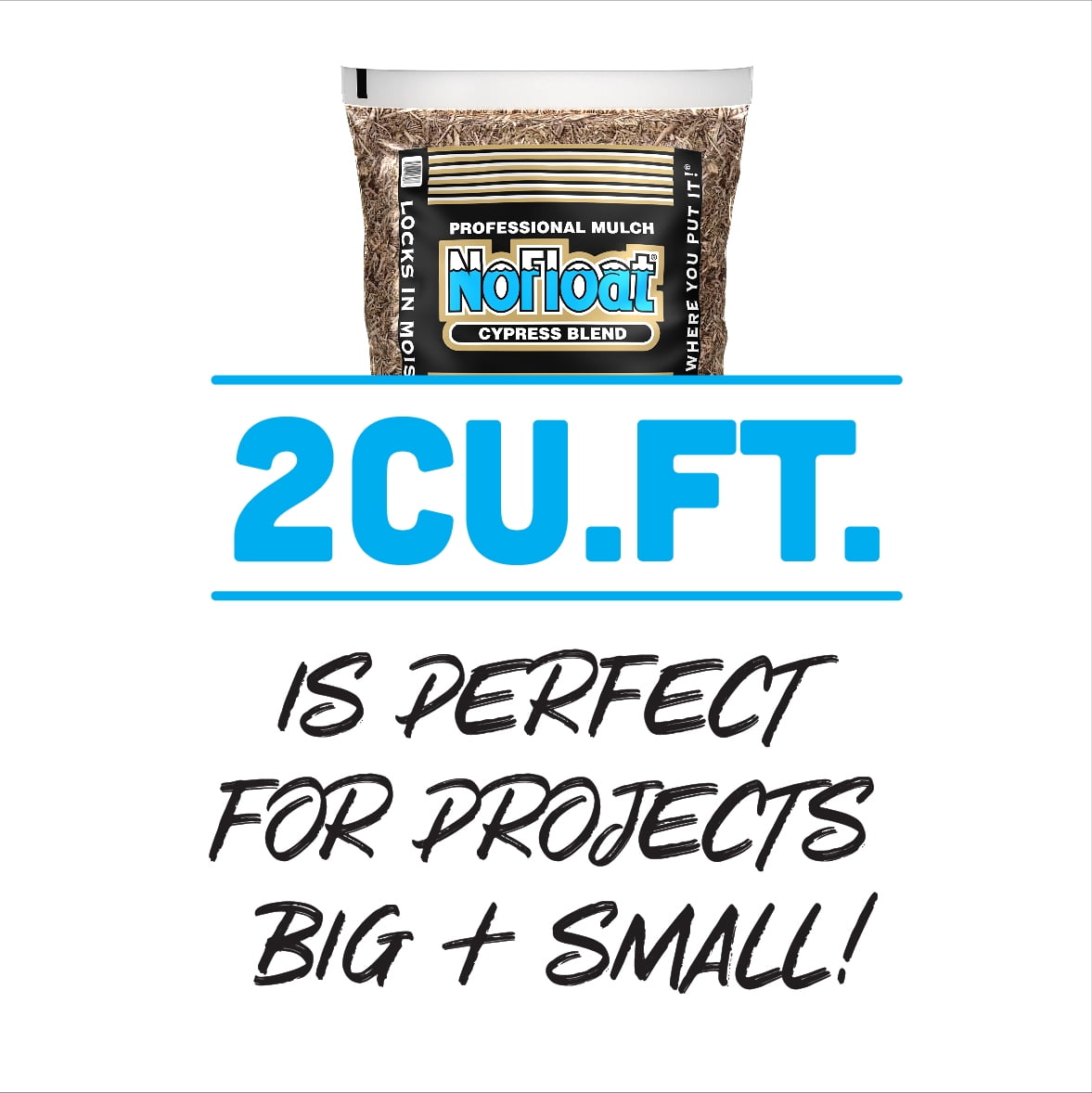 No Float Cypress Blend Mulch, 2 Cubic Foot