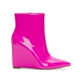 thumbnail image 2 of INC Womens Pink Comfort Hidden Heel Azah Pointed Toe Wedge Zip-Up Dress Booties 7 M, 2 of 4