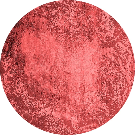 Ahgly Company Indoor Round Oriental Red Industrial Area Rugs, 7' Round