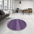thumbnail image 4 of Ahgly Company Machine Washable Indoor Square Transitional Purple Jam Purple Area Rugs, 5' Square, 4 of 7