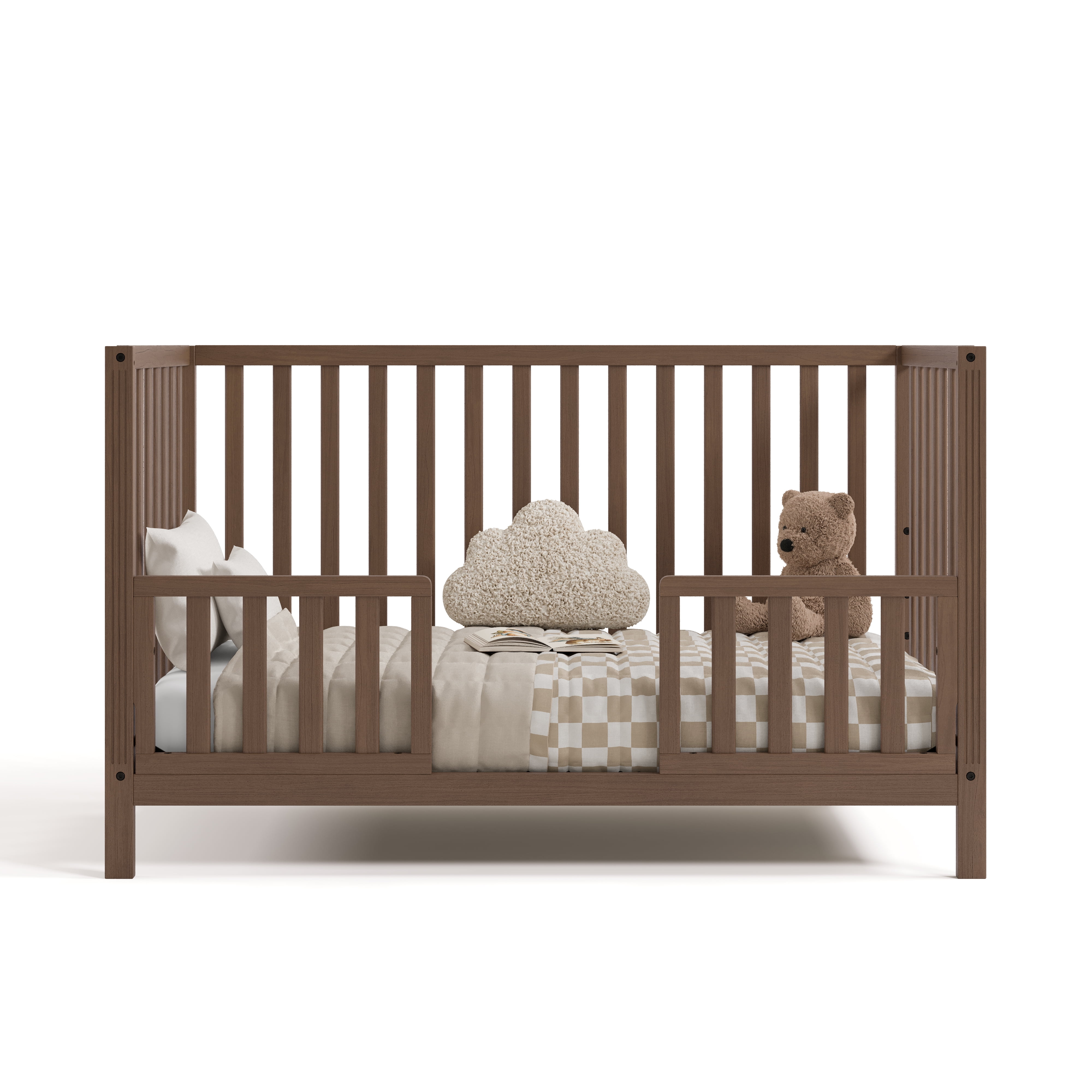 Storkcraft Morningside 5-in-1 Convertible Baby Crib, Hazelnut