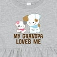 thumbnail image 4 of Inktastic My Grandpa Loves Me Girls Girls Baby Dress, 4 of 5