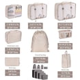 thumbnail image 3 of Injueey 9 piezas cubos de embalaje equipaje malla ropa zapatos sujetador contenedor con cremallera clasificación bolsa de almacenamiento para viajes al Almacenamiento y organización del hogar Beige Injueey HA066363-01, 3 of 6