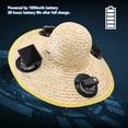 thumbnail image 4 of Sombrero De Pesca Con Ventilador, Sombrero De Ventilador Solar A Prueba De Sol Con Batería De 1000mAh A Prueba De Lluvia Para Senderismo Para Exteriores, 4 of 7