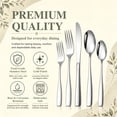 thumbnail image 4 of TINANA Silverware Sets, 30 PCS Flatware Set for 6, Premium Stainless Steel Cutlery Utensil Set Mirror Polished Forks and Spoons, Dishwasher Safe, 4 of 7