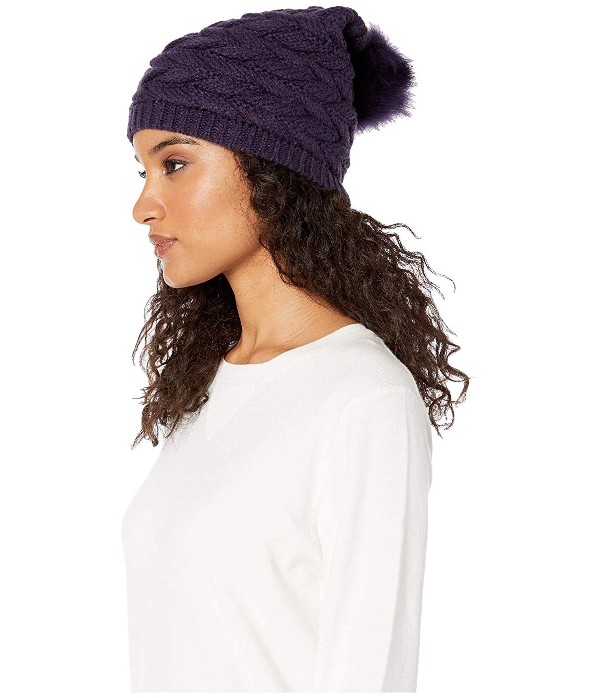 UGG Cable Hat with Pom Nightshade 