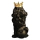 thumbnail image 1 of Estatua abstracta de león coleccionable, animal salvaje, figura decorativa para el hogar y la oficina. De pie negro, 1 of 8