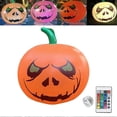 thumbnail image 2 of Halloween Inflatable Pumpkin with Built in LED Lights 16inch Blow Up Inflatables for Halloween Party Outdoor Yard Garden Lawn Decoration, 2 of 4