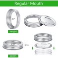 thumbnail image 3 of 45- Count Regular Mouth Canning Lids With 5 Count Rings For Ball, - Food Grade Material, 100% Fit & Airtight For Regular Mouth Jars, 3 of 3