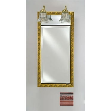 Afina Corporation SD-LT2440RPALCE 24 in.x 40 in.Traditional Integral Lighted Single Door- Parliament Cherry