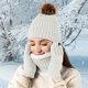 thumbnail image 4 of Xihbxyly Conjunto de Gorro, Bufanda y Guantes de Invierno, Gorro Acrílico Acogedor, Guantes para Pantalla Táctil, Elegante Bufanda Larga, Protección Contra El Frío, Deportes Al Aire Libre, Regalo de, 4 of 6