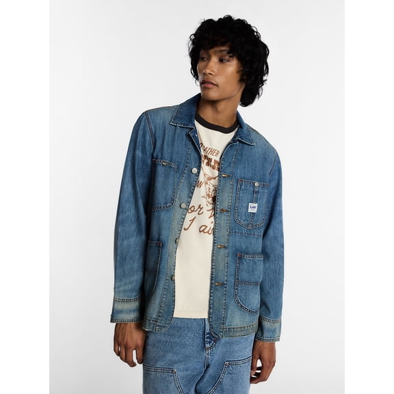 Kacey Lee Men's Denim Chore Jacket, Sizes S-2XL