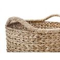 thumbnail image 3 of Kouboo Large Handwoven Decorative Storage Basket In Twisted Sea Grass With Handles, Circle-Shaped Basket Bin For Storage In Entryway, Organizing Basket For Laundry, Natural, 3 of 5