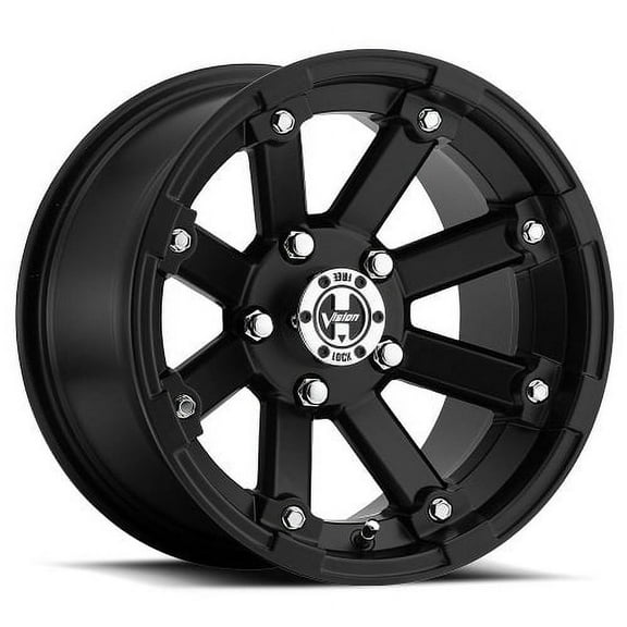 12x7 Vision 393 Lockout Matte Black UTV Wheel 5x4.5 (2.5mm)