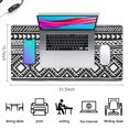 thumbnail image 5 of Long Mouse Pads for Desk,Black Geometric Striped Pattern Desk Mats on Top Of Desks, Desk Mouse Pad Extra Large with 3mm Non-Slip Base and Stitched Edge for Gaming,Office,Work,Home 31.5"x15.7", 5 of 6