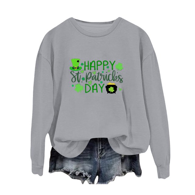 Fadeal Sweat à Capuche Décontracté Imprimé Lettres Col Rond Printemps pour Femmes Gris 2TG