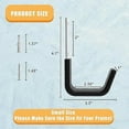 thumbnail image 2 of Heavy Duty Utility Hooks for Garage Storage Utility Hooks Wall Mount,Garage Hooks Heavy Duty,Garage Wall Hooks,Bike Hooks, (2 Pcs Black)4.7*3.5 inch, 2 of 4