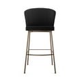 thumbnail image 2 of Amisco Camilla 26 In. Counter Stool - Charcoal Grey Bouclé Polyester / Bronze Metal, 2 of 9