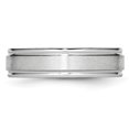 thumbnail image 3 of Cobalt Ridged Edge 6mm Wedding Band Ring Man Classic Flat W/edge  For Dad Mens  For Him, 3 of 11
