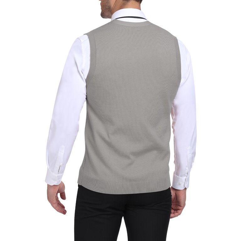 Haomeili Men's Button-Down Sleeveless Sweater Vest photo 4