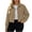 Army Green, variant on Women's Bomber-Jackets Stand Collar Drop Shoulder Dual Flap Pockets Zip Up Fashion Casual Outerwear Coat