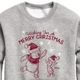 thumbnail image 3 of Disney Winnie The Pooh - Pooh & Piglet Wishing for a Merry Christmas - Toddler & Youth Crewneck Fleece Sweatshirt, 3 of 5