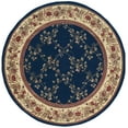 thumbnail image 2 of Radici Usa Como Area Rug 1590 Traditional Navy Lattice Leaves 5' 3" x 5' 3" Round, 2 of 2