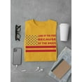 thumbnail image 3 of Land Of The Free Banner T-Shirt Men -Image by Shutterstock, Male 5X-Large, 3 of 4