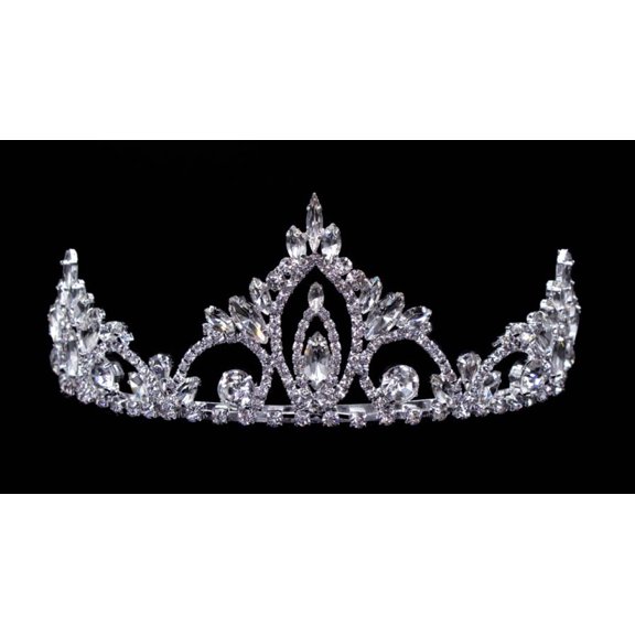 #16445 - Pageant Prime Tiara with Combs - 2.5"