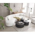 thumbnail image 4 of Kevinplus 2 Piece Modern Boucle Fabric Sectional Sofa Living Room Set White, 4 of 13