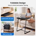 thumbnail image 4 of Adjustable TV Tray Table with Cup Holder,2 Pack Foldable TV Dinner Tray Table with 6 Heights & 3 Tilt Angle for Couch, Bed, Sofa & Chair,Black, 4 of 12