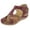 Wine, variant on Closed Toe Orthopedic Wedge Sandals for Women 2025 Comfortable Leather Gladiator Walking Summer Work Shoes