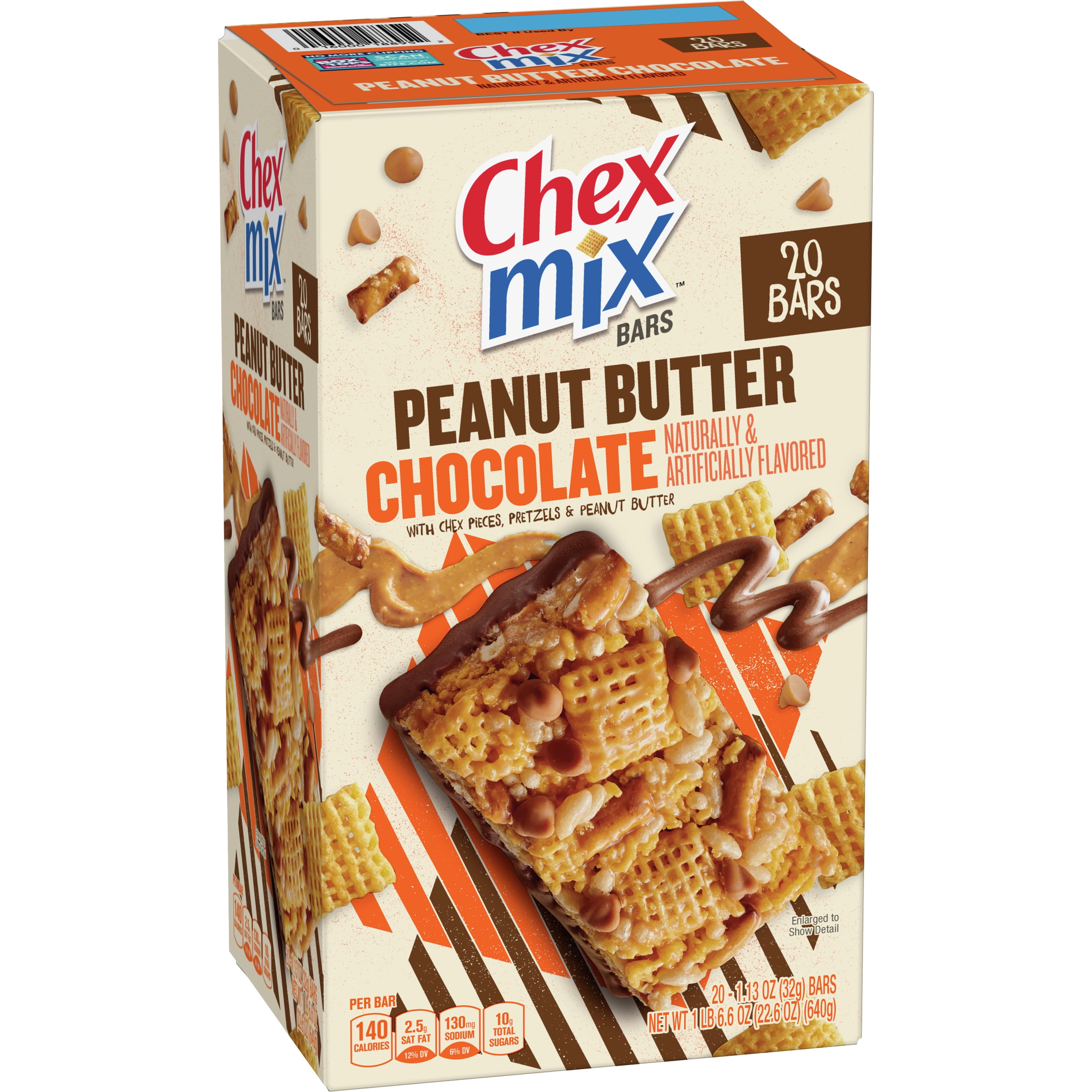 Chex Mix Bar, Peanut Butter Chocolate - 20 pack, 1.13 oz bars