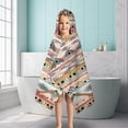 thumbnail image 6 of Mixed Ethnic Pattern Hooded Bath Towel，50"x30" for Ages 3 To 12 Kids, Quick Dry Lightweight Soft Microfiber Hood Beach Towel Cover Up for Kids, 6 of 7