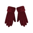 thumbnail image 2 of Winter 3 Piece Gift Set Fleece lined Scarf Gloves Cable Knit for Women (Red), 2 of 3