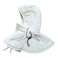 thumbnail image 2 of TISHITA Arming Cap Fashion Halloween Cosplay Accessory Lightweight Hood with Collier White, 2 of 8