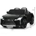 thumbnail image 2 of Costway 12V Kids Ride on Car Lexus LC500 Licensed Remote Control Electric Vehicle Black, 2 of 10