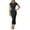 Black, variant on Women's Flowy Long Casual Dress Round Neck Solid Color Elegant Comfortable Daily Wear Fashion Outfit Womens Casual Trendy Midi Dresses