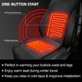 thumbnail image 6 of Universal Heated Car Seat Cushion Front Pad Carpet Warmer Pad 12-24V Winter Leather Black, 6 of 10