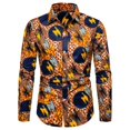 thumbnail image 2 of Camisa con botones para hombre nueva, camisas con estampado africano Dashiki, camisetas de manga larga, ropa tradicional para parejas, estilo étnico hip hop, ropa de calle, 2 of 5